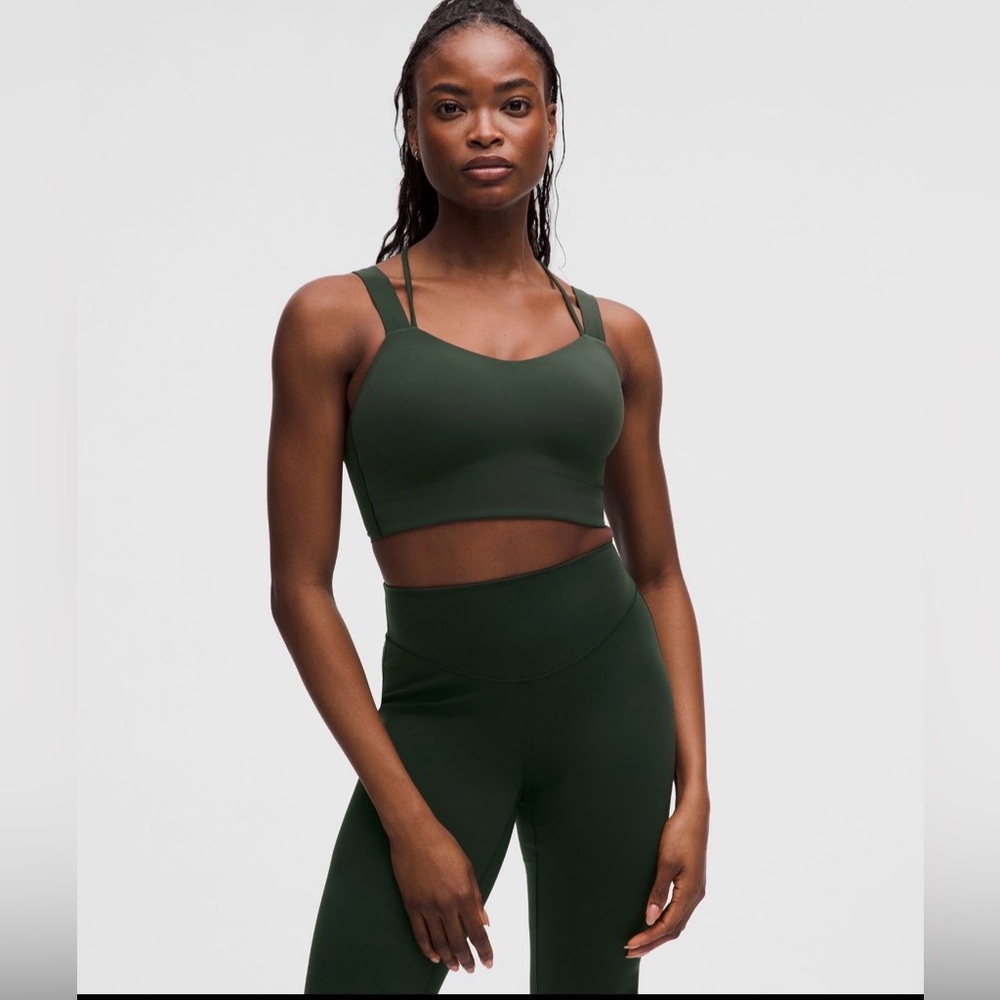 lululemon athletica Women's Deep Green Strappy Sports Bra
